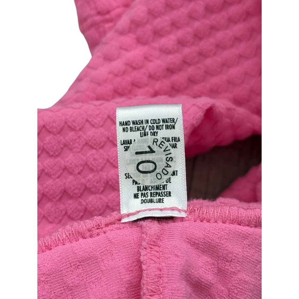 Luli Fama Size S Polo Dress Beach Fuzz Pink Deep-V Cover-Up Short Sleeve NEW - Picture 8 of 8